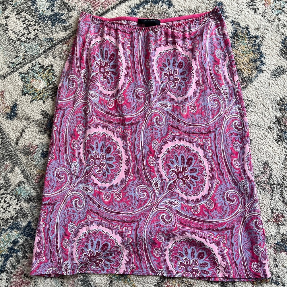 Y2k silk skirt